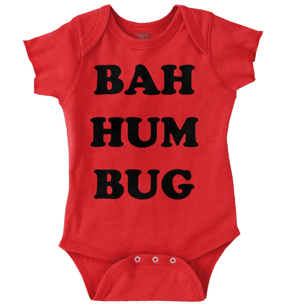 Bah Hum Bug Romper Bodysuit-Direct To Garment Print-Brisco Baby