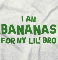 I Am Bananas For My Lil' Bro Infant Baby Bib-Direct To Garment Print-Brisco Baby