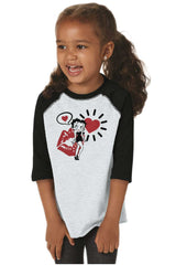 Cartoon Betty Toddler Baseball-Direct To Garment Print-Brisco Baby
