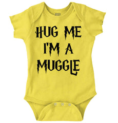 Hug Me I'm A Muggle Romper Bodysuit-Direct To Garment Print-Brisco Baby
