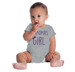Grandma's Girl Romper Bodysuit-Direct To Garment Print-Brisco Baby