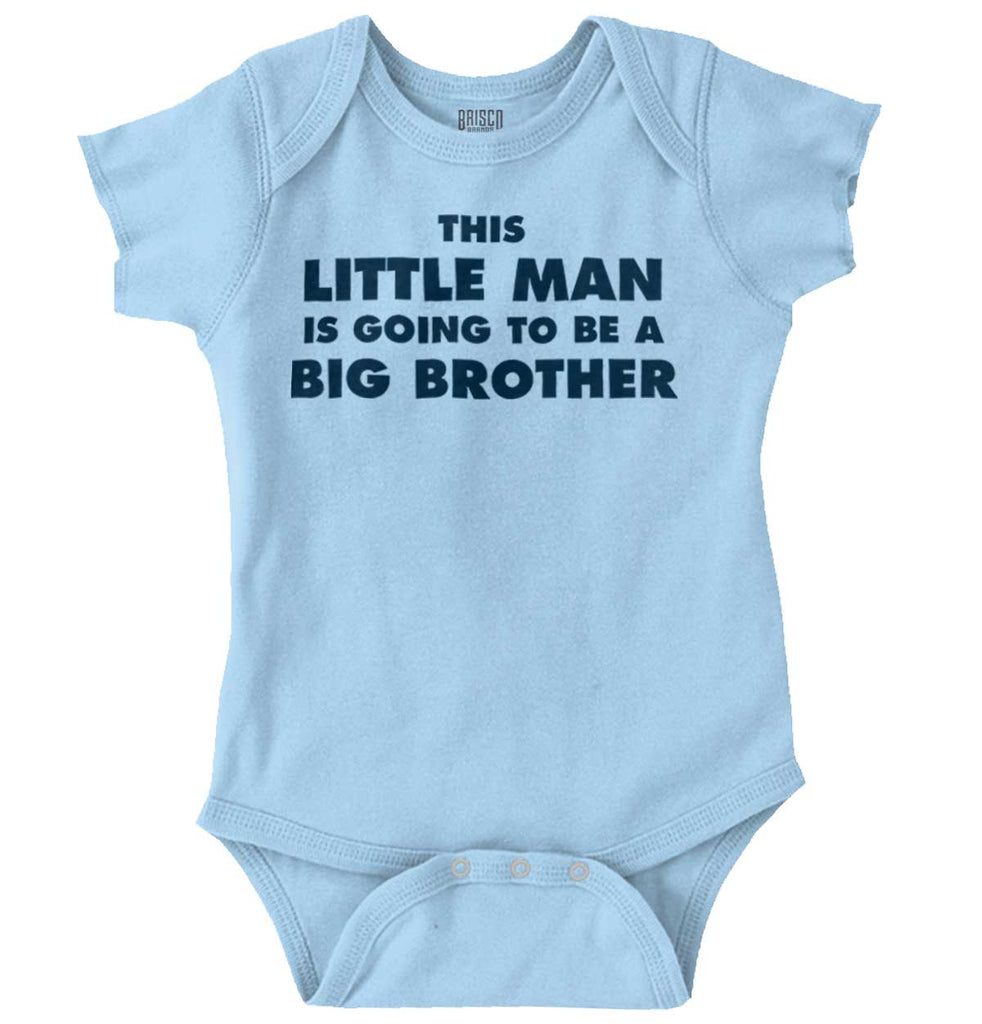 Little Man Going To Be Big Brother Romper Bodysuit-Direct To Garment Print-Brisco Baby