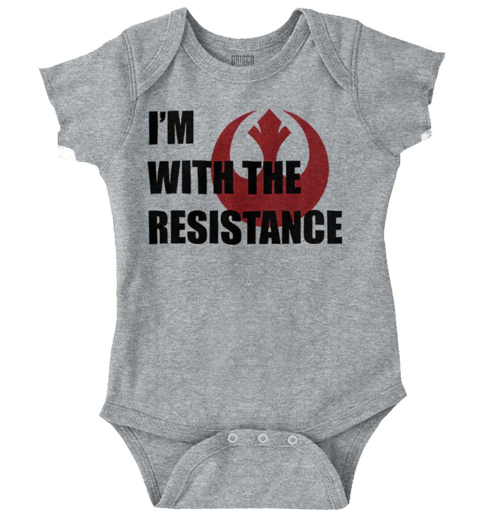 With The Resistance Romper Bodysuit-Direct To Garment Print-Brisco Baby