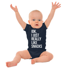 Really Like Snacks Romper Bodysuit-Direct To Garment Print-Brisco Baby