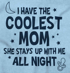 Coolest Mom Romper Bodysuit-Direct To Garment Print-Brisco Baby