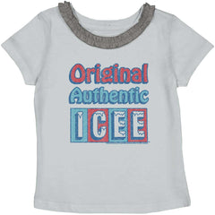 Original Authentic Toddler Ruffled Trim T-Shirt-Direct To Garment Print-Brisco Baby