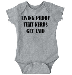 Nerds Get Laid Romper Bodysuit-Direct To Garment Print-Brisco Baby