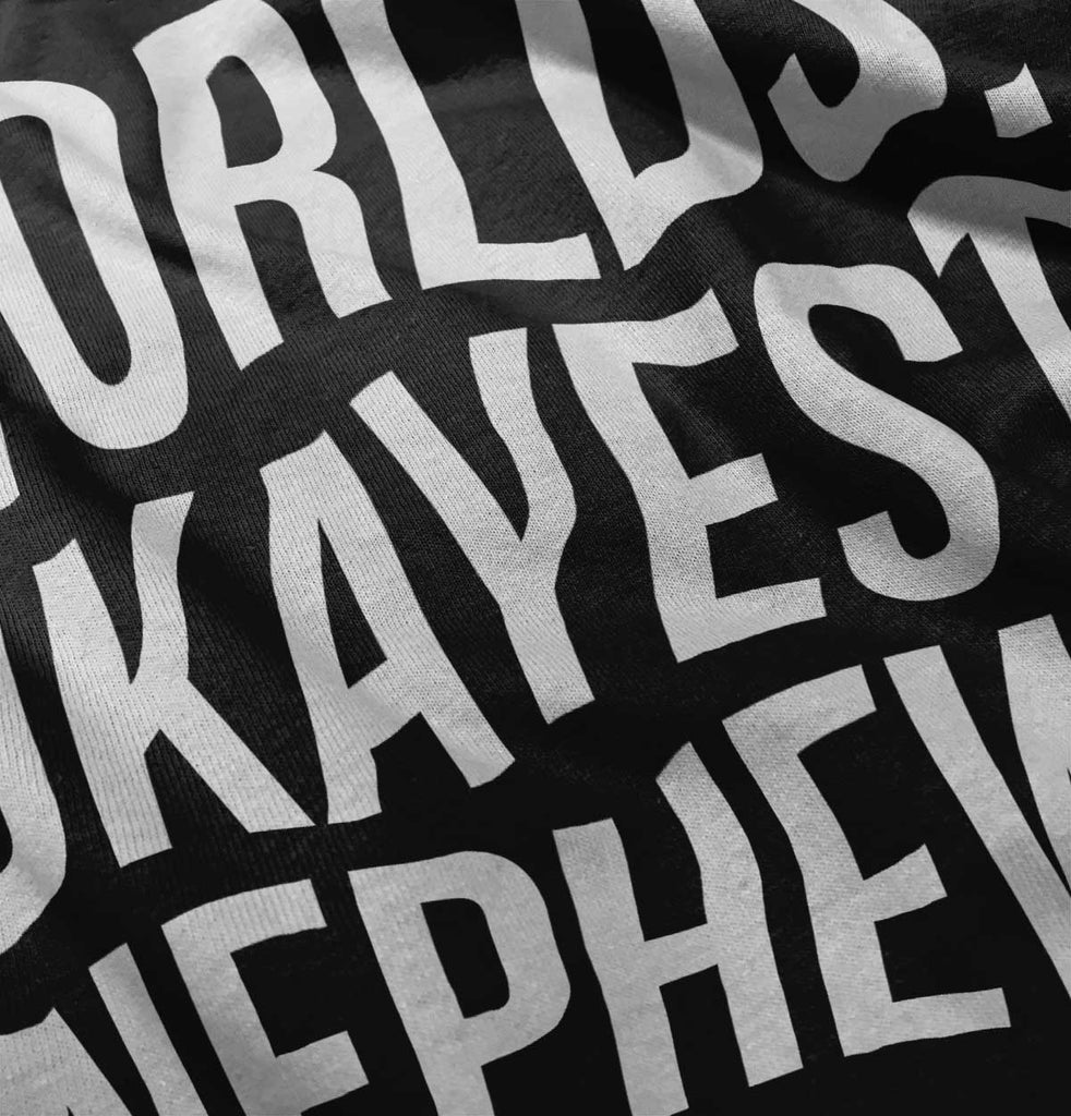 Worlds Okayest Nephew Infant Baby Bib-Direct To Garment Print-Brisco Baby