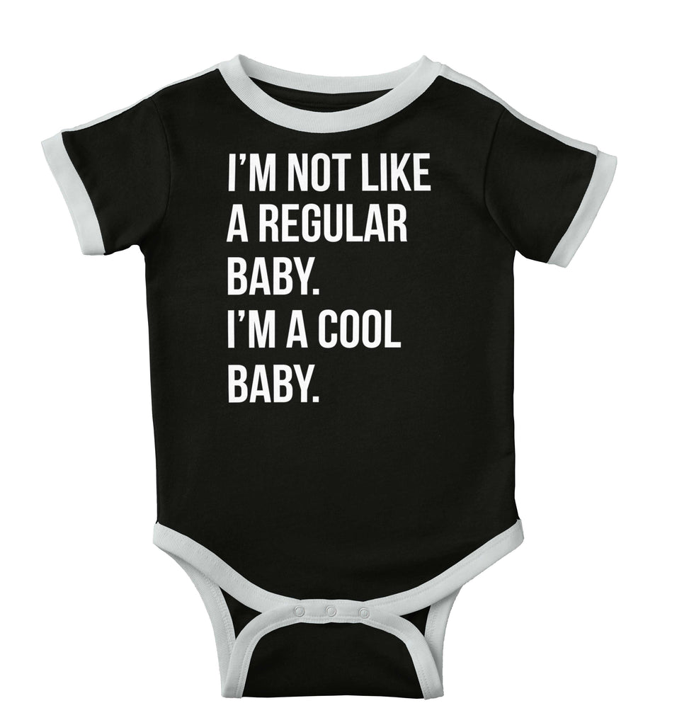 Cool Baby Ringer Romper Bodysuit-Direct To Garment Print-Brisco Baby