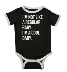 Cool Baby Ringer Romper Bodysuit-Direct To Garment Print-Brisco Baby