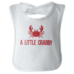 A Little Crabby Infant Baby Bib-Direct To Garment Print-Brisco Baby
