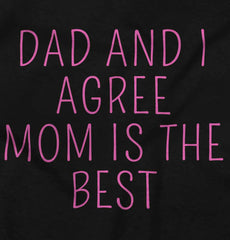 Mom Is Best Toddler Ruffled Trim T-Shirt-Direct To Garment Print-Brisco Baby