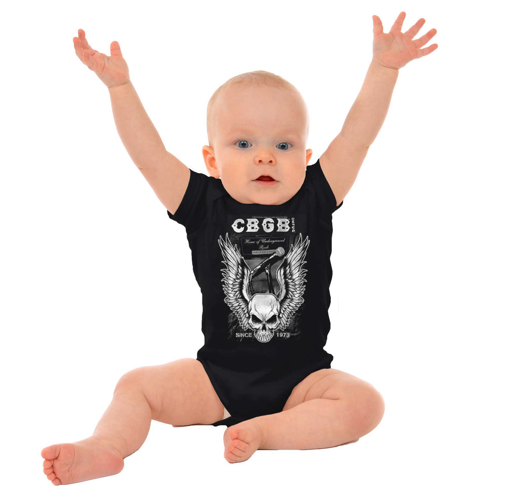 CBGB Wings Romper Bodysuit-Direct To Garment Print-Brisco Baby