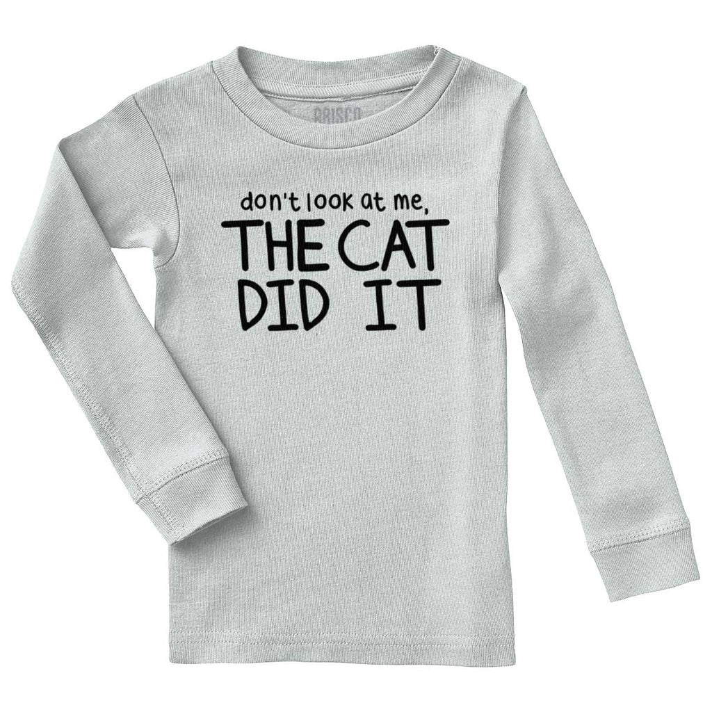 Cat Did It Solid Baby Pajama Top-Direct To Garment Print-Brisco Baby