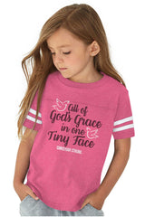 Gods Grace Tiny Face Toddler Football Jersey Tee-Direct To Garment Print-Brisco Baby