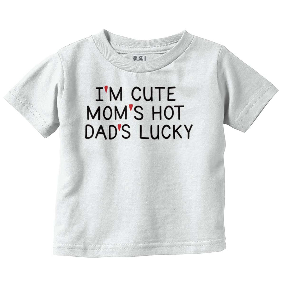 Dads Lucky Infant Toddler T Shirt-Direct To Garment Print-Brisco Baby