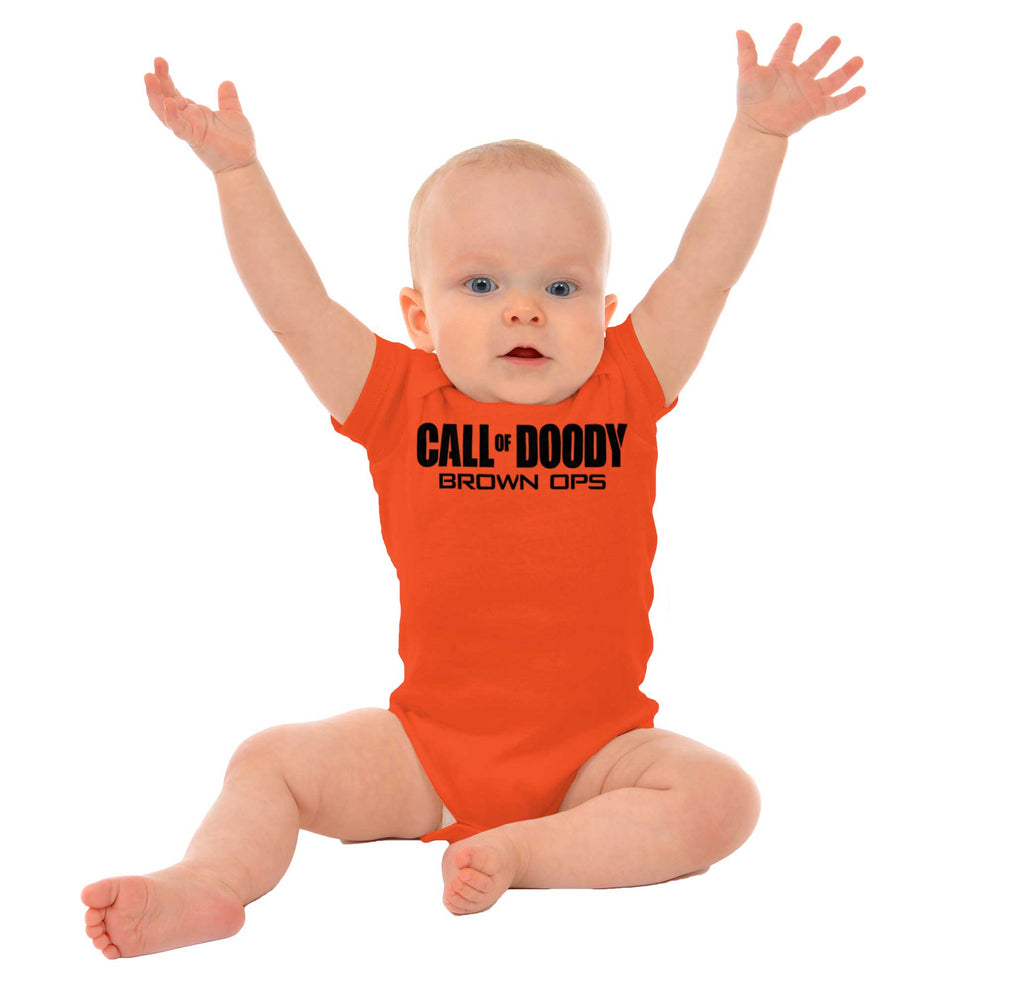 Call Of Doody Romper Bodysuit-Direct To Garment Print-Brisco Baby