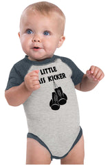 Little Ass Kicker Raglan Romper Bodysuit-Direct To Garment Print-Brisco Baby