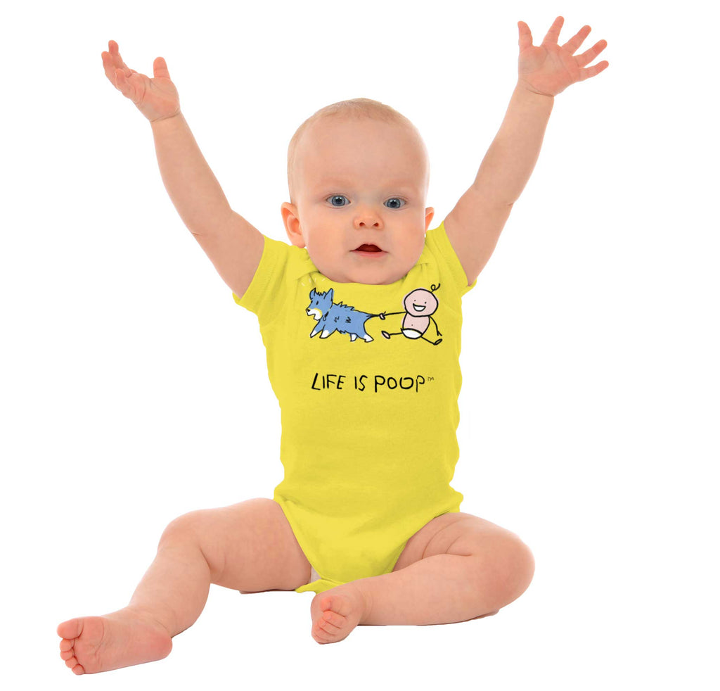 Dog Tail Romper Bodysuit-Direct To Garment Print-Brisco Baby