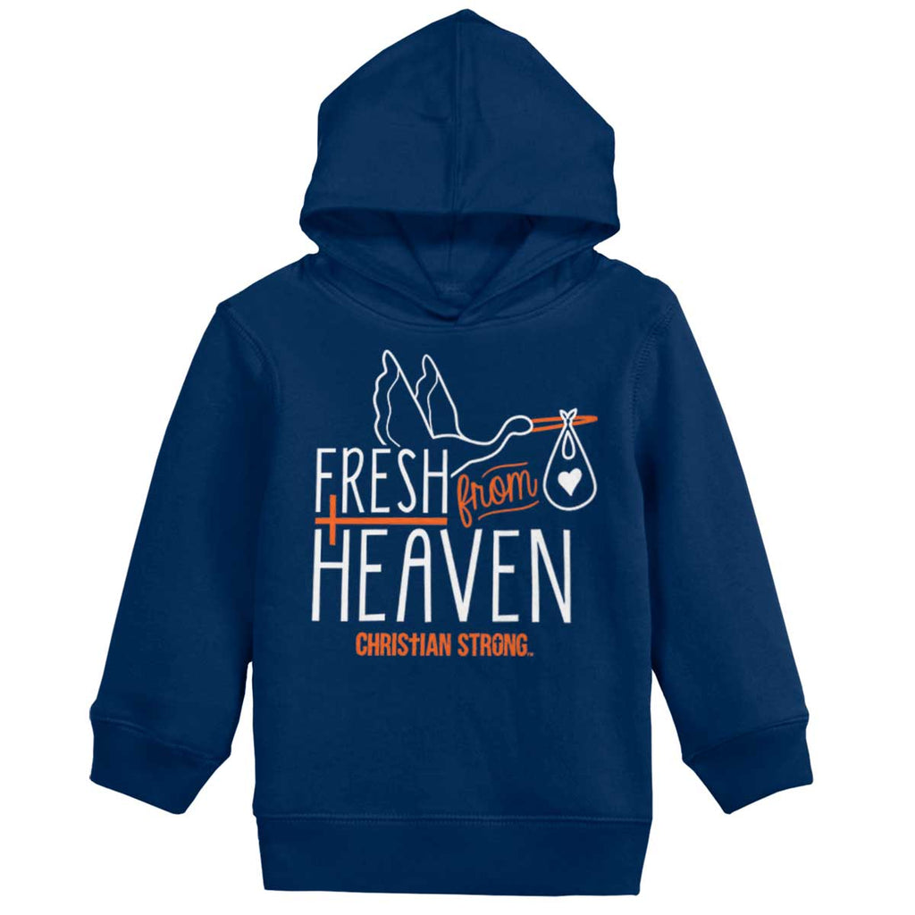 Fresh From Heaven Toddler Pullover Hoodie-Direct To Garment Print-Brisco Baby