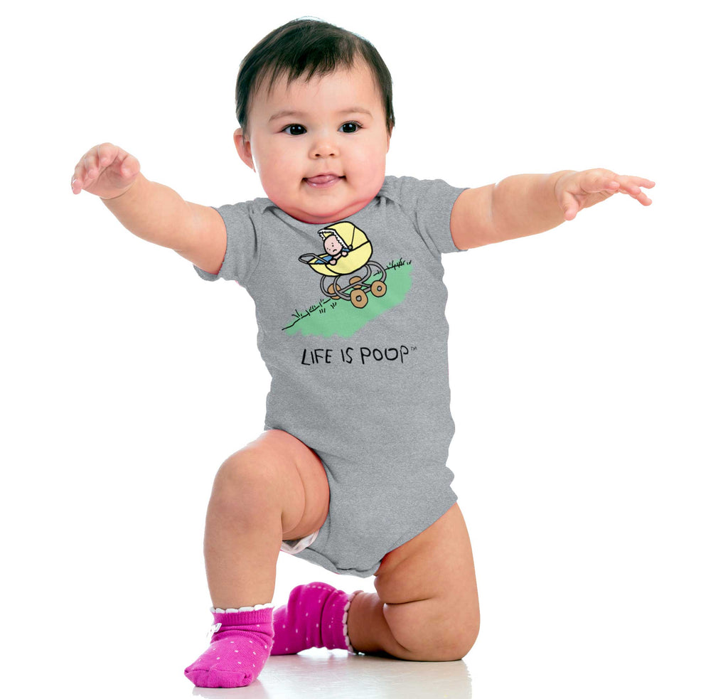 Downhill Stroller Romper-Direct To Garment Print-Brisco Baby