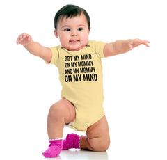 Mind On Mommy Romper Bodysuit-Direct To Garment Print-Brisco Baby