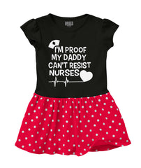 Can't Resist Nurses Baby Polka Dot Skirt Dress-Direct To Garment Print-Brisco Baby
