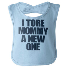 Tore Mommy A New One Infant Baby Bib-Direct To Garment Print-Brisco Baby