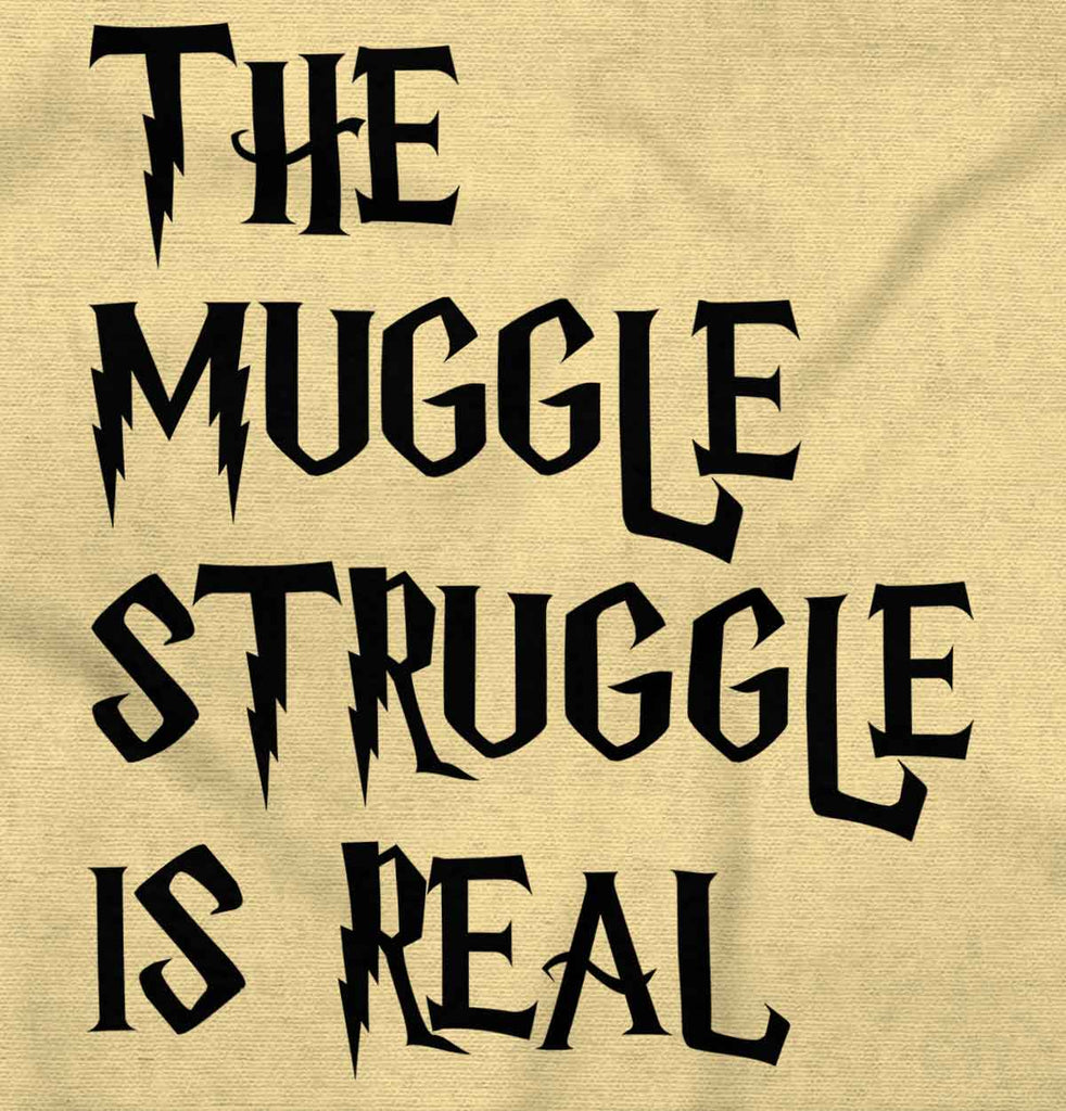 Muggle Struggle Is Real Romper Bodysuit-Direct To Garment Print-Brisco Baby