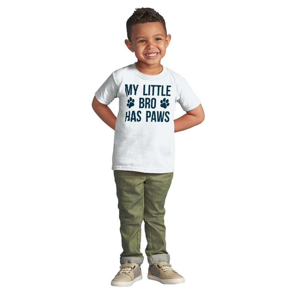 My Little Bro Has Paws Infant Toddler T Shirt-Direct To Garment Print-Brisco Baby
