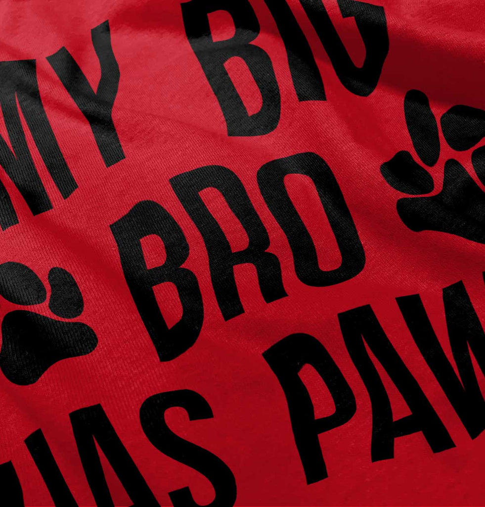 Big Bro Has Paws Toddler Pullover Hoodie-Direct To Garment Print-Brisco Baby