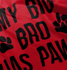 Big Bro Has Paws Toddler Pullover Hoodie-Direct To Garment Print-Brisco Baby