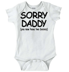 Sorry Daddy Romper Bodysuit-Direct To Garment Print-Brisco Baby