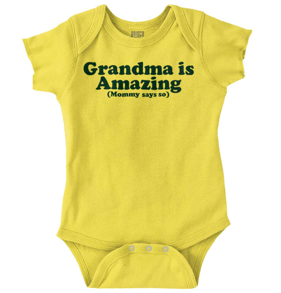 Grandma Amazing Romper Bodysuit-Direct To Garment Print-Brisco Baby