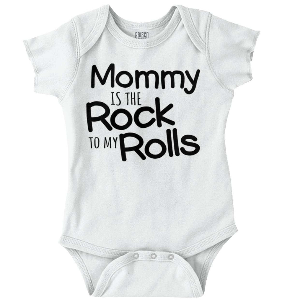 Rock To My Rolls Romper Bodysuit-Direct To Garment Print-Brisco Baby