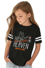 Fresh From Heaven Toddler Football Jersey Tee-Direct To Garment Print-Brisco Baby