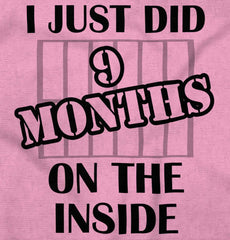 9 Months On The Inside Solid Baby Pajama Top-Direct To Garment Print-Brisco Baby