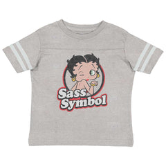 Sass Symbol Toddler Football Jersey Tee-Direct To Garment Print-Brisco Baby