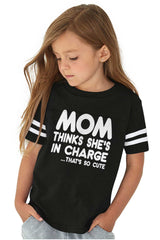 In Charge Toddler Football Jersey Tee-Direct To Garment Print-Brisco Baby