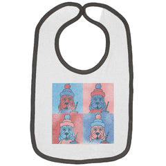 Graphic Slush Trimmed Colored Velcro Bib-Direct To Garment Print-Brisco Baby