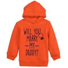 Marry My Daddy Toddler Pullover Hoodie-Direct To Garment Print-Brisco Baby