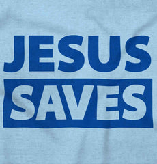 Jesus Saves Infant Baby Bib-Direct To Garment Print-Brisco Baby