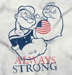 Always Strong Toddler Ruffled Trim T-Shirt-Direct To Garment Print-Brisco Baby