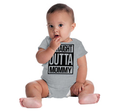 Straight Outta Mommy Romper Bodysuit-Direct To Garment Print-Brisco Baby