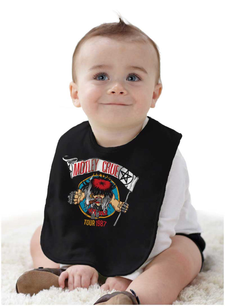 Metal Motley Infant Baby Bib-Direct To Garment Print-Brisco Baby