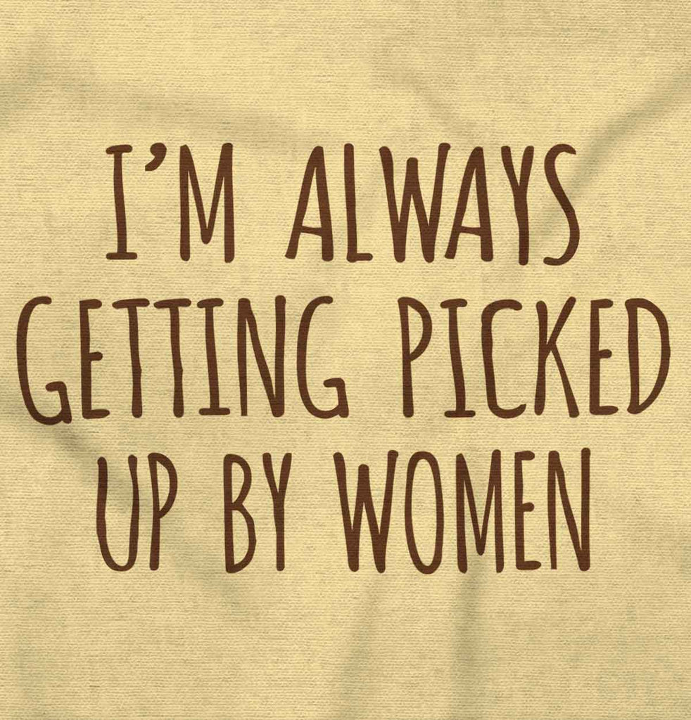 Picked Up By Ladies Romper Bodysuit-Direct To Garment Print-Brisco Baby