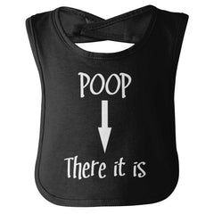 Poop There It Is Infant Baby Bib-Direct To Garment Print-Brisco Baby