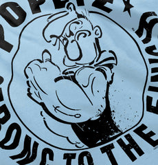 Popeye To The Finish Infant Baby Bib-Direct To Garment Print-Brisco Baby