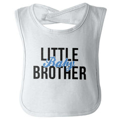 Little Baby Brother Infant Baby Bib-Direct To Garment Print-Brisco Baby