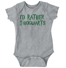 Rather Be At Hogwarts Romper Bodysuit-Direct To Garment Print-Brisco Baby